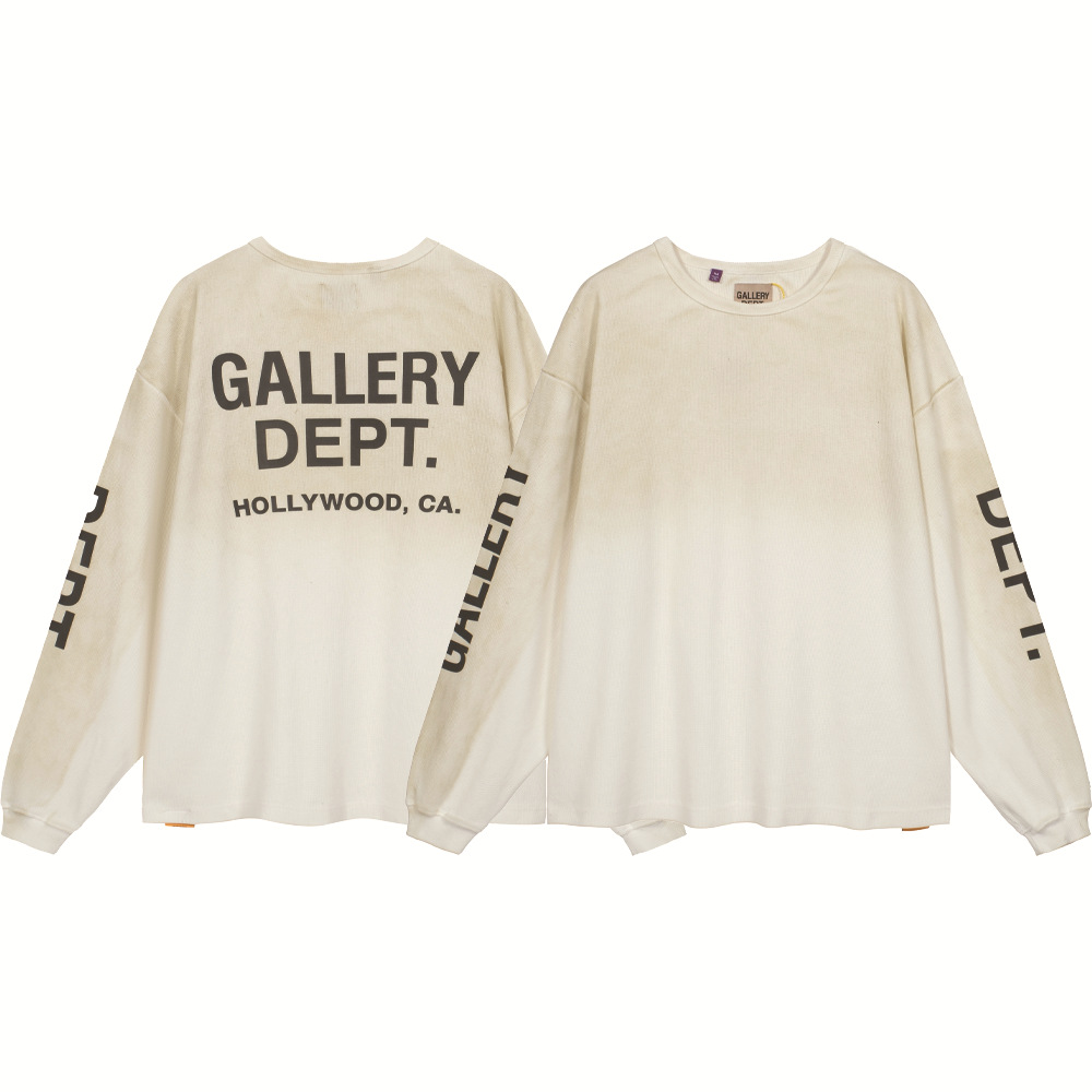 Galería de Dep. Camiseta de manga larga casual para hombres y mujeres con agujeros viejos