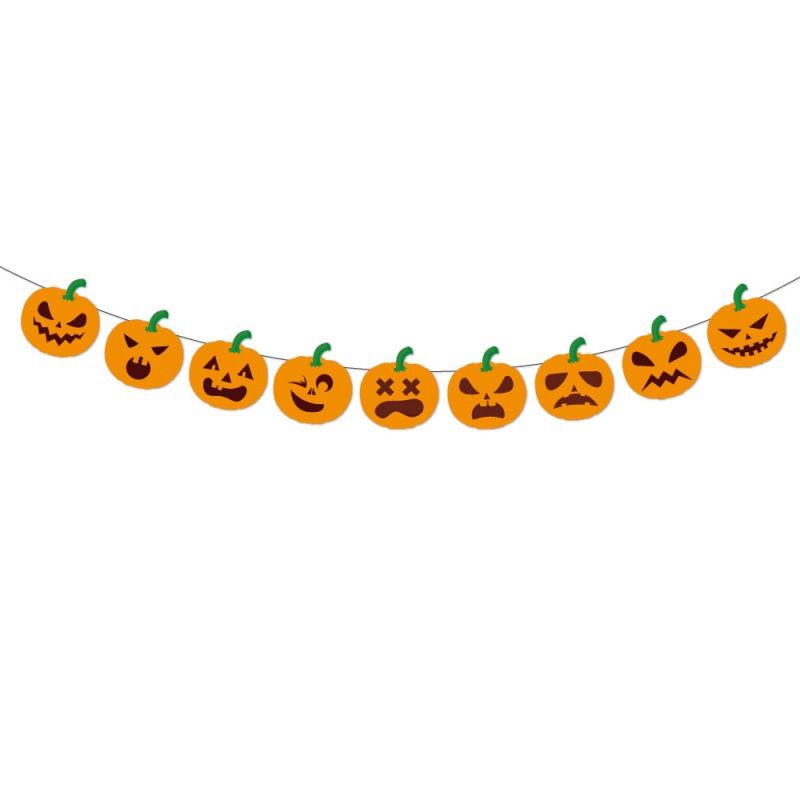 Nuevos productos de Halloween decoración de cumpleaños calabaza bandera de flores de pastel de Acción de Gracias Plug-in Set de diseño de vacaciones