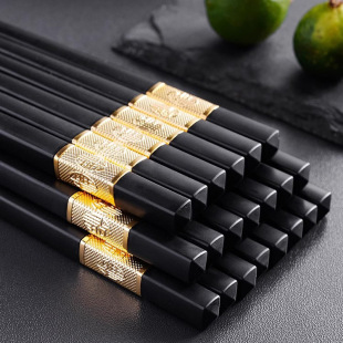 Alloy Chopsticks Jinfu High-end High-temperature Anti-skid Chopsticks Hotel Restaurant Household Kitchen Tableware Chopsticks