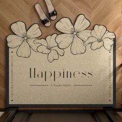 輕奢小花復古絲圈地墊入戶門可裁剪易打理腳墊玄關刮泥蹭土門墊