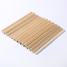 竹木纤维细格栅室内电视沙发床头装饰背景墙PS发泡木纹装饰线板