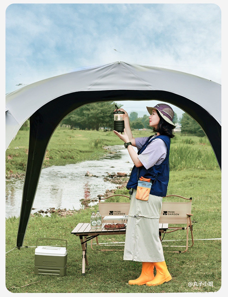 Mugaodi Holiday Dome Automatic Canopy Tent for Outdoor Camping, Black Uv Protection, Sunshade, No-Assembly Quick-Open Lazy Tent