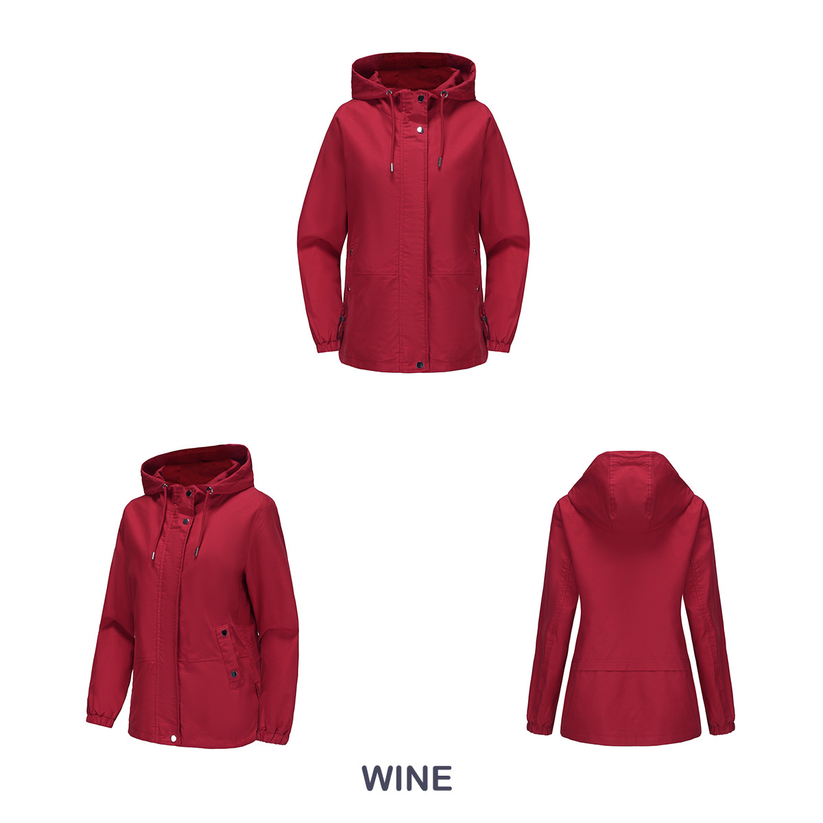 Women's Clothing new spring and autumn casual windbreaker women's loose windproof jacket with hood and long sleeves basic windproof jacket for women_voghion.com
