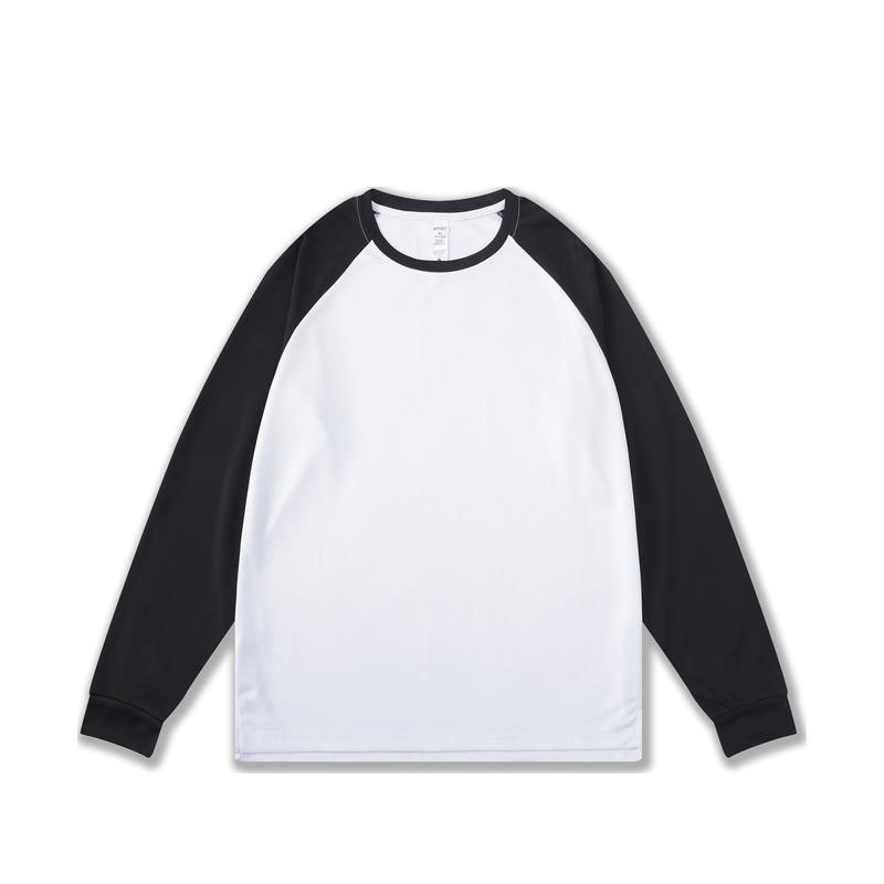 Calentamiento americano uniformes de baloncesto de color sólido cuello redondo deportivo camiseta de manga larga larga suelta secado rápido entrenamiento de sudor para hombres y mujeres fitness