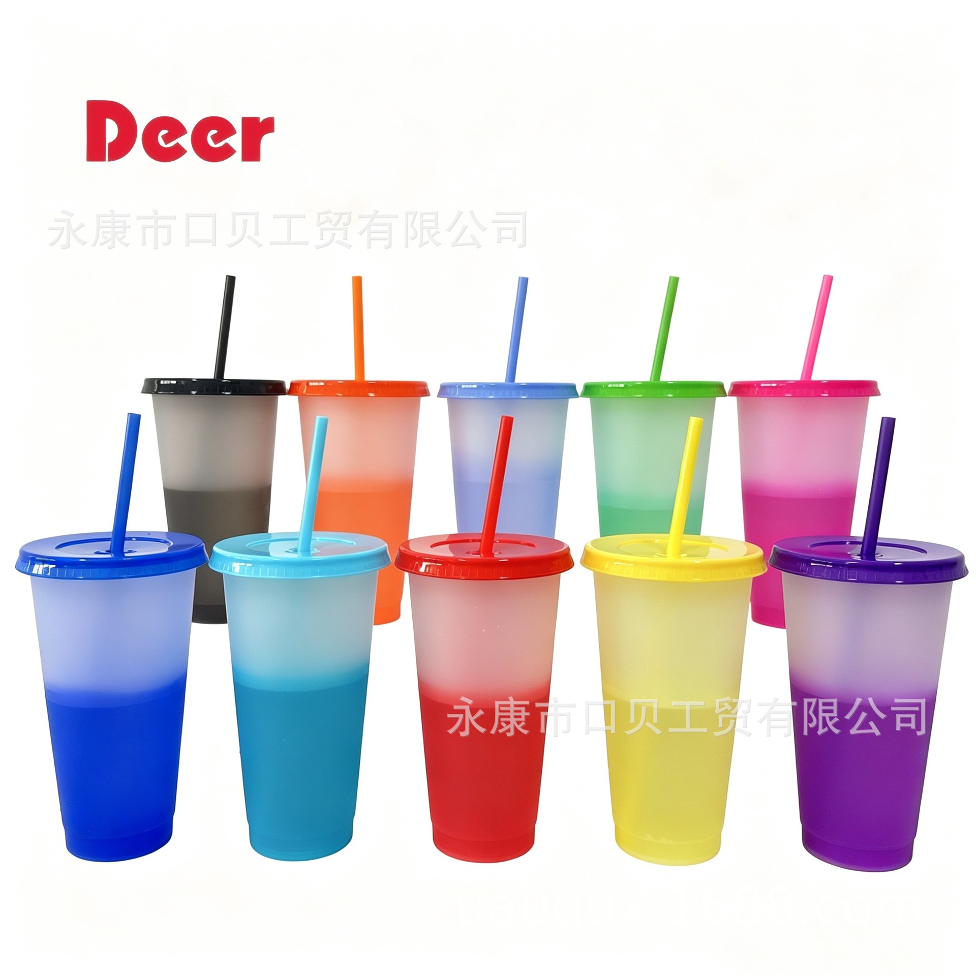 Inventario 24oz / 710ml taza de color frío taza de plástico taza de fruta taza de café taza de bebida taza de circulación