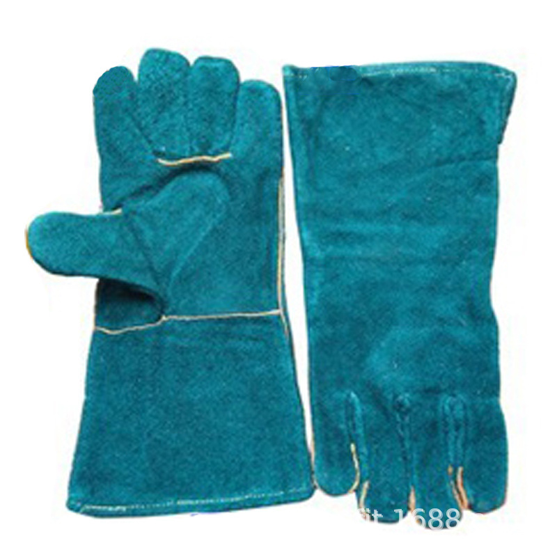 Guantes largos de soldadura de piel de vaca soldadores de soldadura de trabajo de parrilla de trabajo de trabajo grueso desgaste trabajo seco servicio de mano de obra mayorista image 6