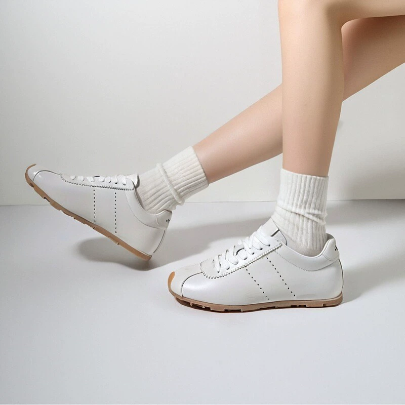 M's легкие моральные тренировочные туфли на мягкой подошве из натуральной кожи, студенческие туфли Форрест Гамп, однотонные спортивные повседневные туфли, женские кроссовки на шнуровке