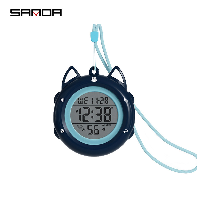 SANDA niños DIY creativo vestidor creativo reloj electrónico creativo desbloqueo NFC reloj despertador impermeable reloj multifuncional