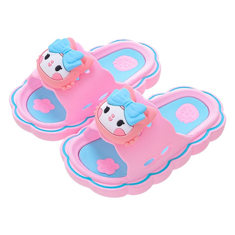 Sandalias para niños de verano antideslizante para niñas de fondo suave interior para niños niñas baño bebé lindo zapatillas de dibujos animados