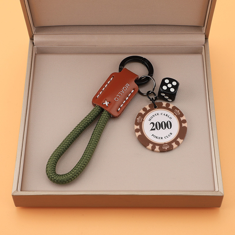 Chip Good Luck Woven Car Keychain Pendant Chain Multi-Ring Book Backpack Pendant Couple High-End Gift for Men and Women Chip Good Luck Woven Car Keychain Pendant Chain Multi-Ring Book Backpack Pendant Couple High-End Gift for Men and Women