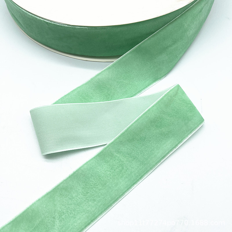 2.7 Métro / paquete de terciopelo de 38 mm boda hecha a mano cinta embalaje de regalo arco DIY decoración de fiesta Santa