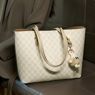 Luxury Genuine Leather Bag for Women 2025 K-Style New Fashion Versatile Large-Capacity Tote Bag High-End Printed Women's Bag