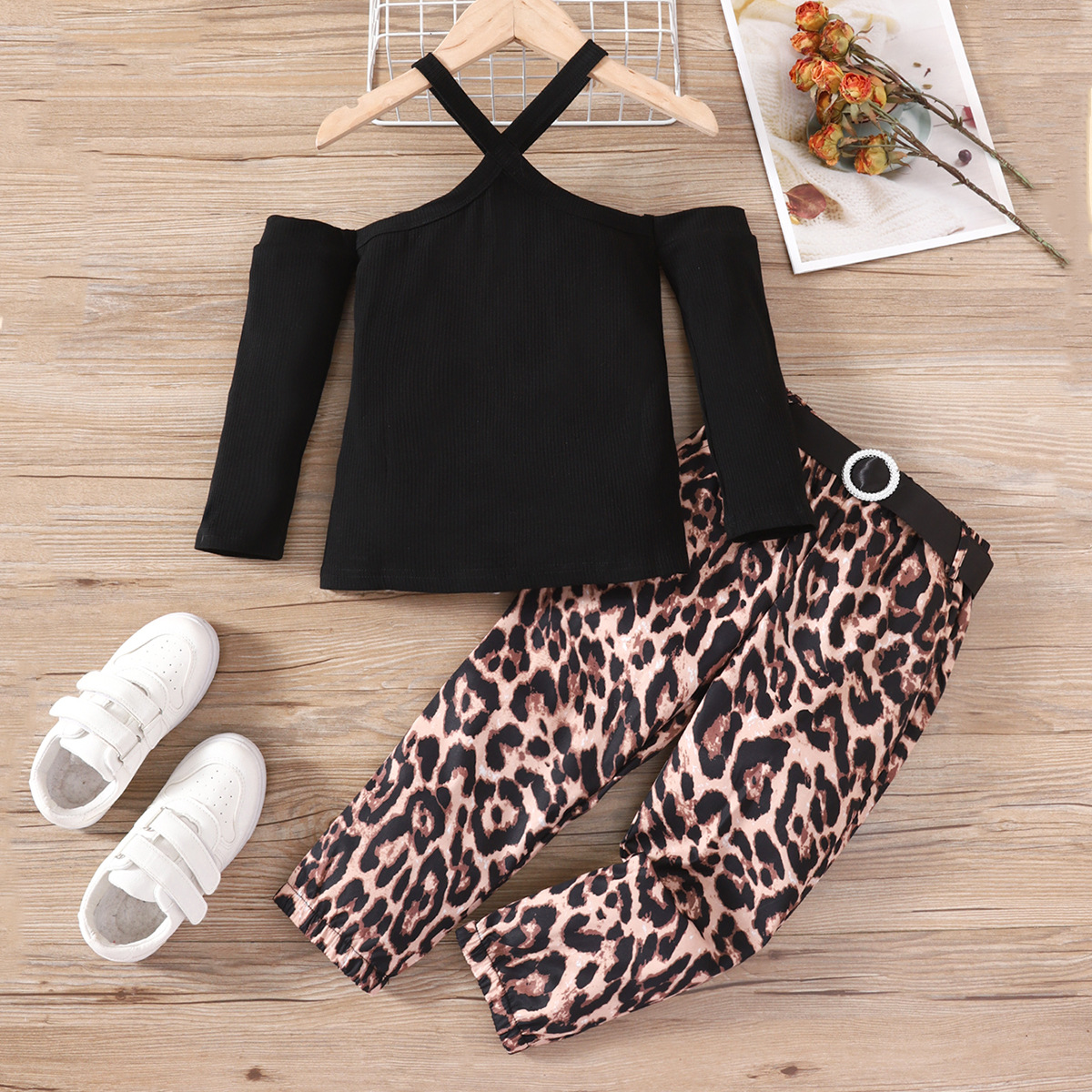 Simple Style Leopard Cotton Baby Clothing Sets display picture 11