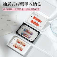 引き出し式は甲の収納ケースのネイルの収納ケースを着て、甲のケースの透明なプラスチックの収納ケースの携帯アクセサリーを着ています。