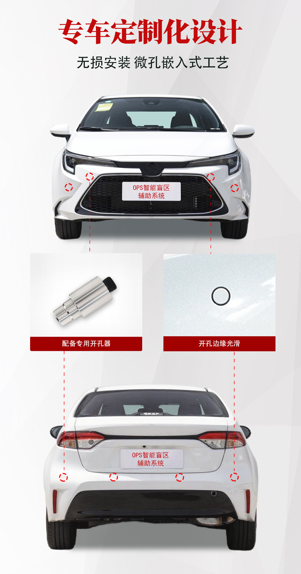 Original factory radar instrument, radar for reversing, compatible with 2019-2023 Toyota Levin models, displays radar information on the original instrument panel