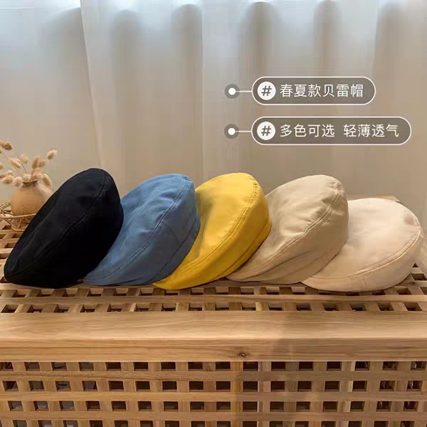 모자 여성용 베레모 영국 복고풍 인터넷 연예인 봄과 가을 한국 유행 여름 모든 경기 유행 얇은 팔각형 모자