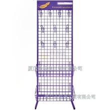 来图来样加工生产落地式可组装铁质网孔展示架洞洞板电池展示架