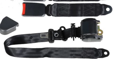 Car driver's automatic three-point seat belt, cab, co-driver's telescopic safety belt K3 + webbing base (Car seat belt) - k330cm-webbing-base