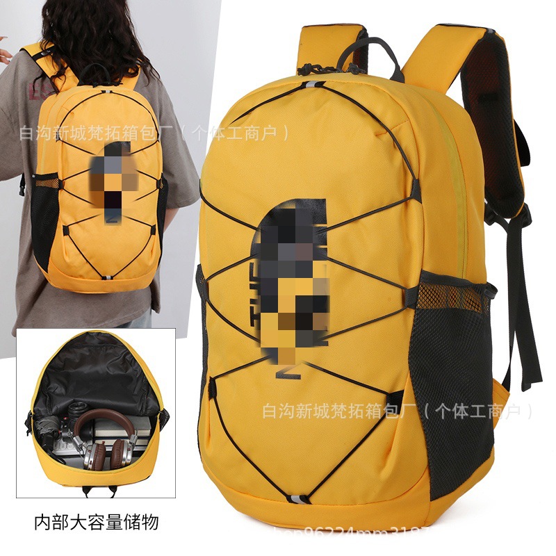 New Style North Backpack, Cross-Border Waterproof Nylon Outdoor Sports Travel Backpack, Niche Design Camping Bag with High Aesthetic Value