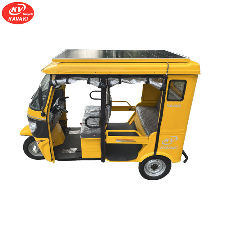 LVKA单排6人座观光旅游电动三轮车太阳能嘟嘟小三轮汽油载客车