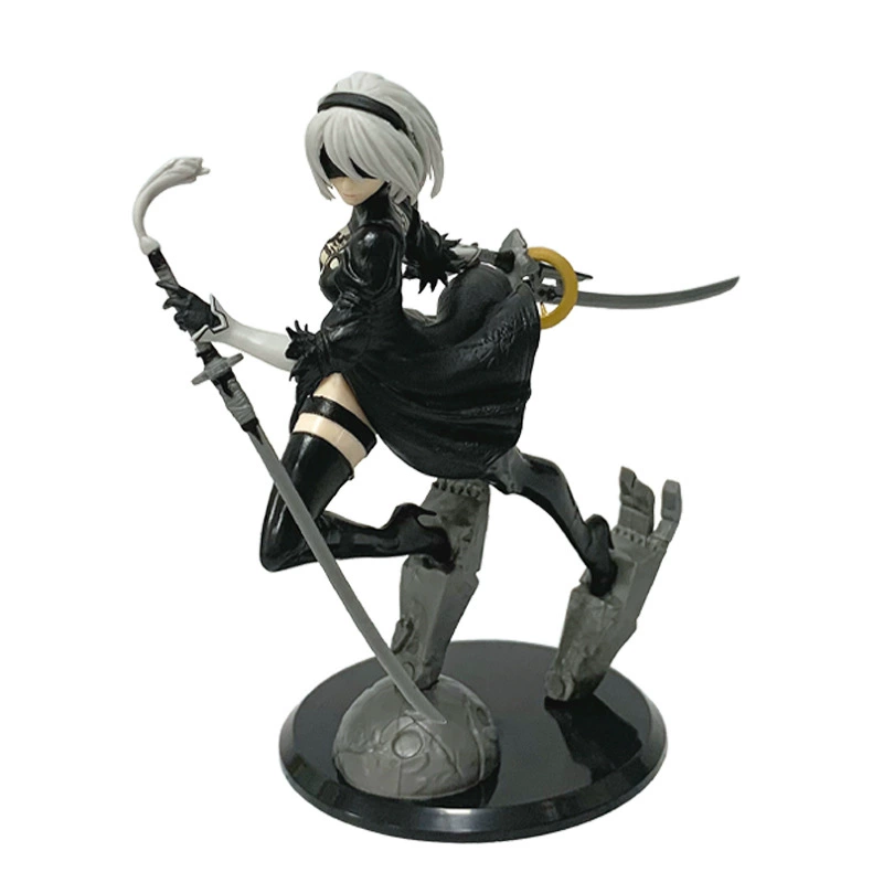 Фигурка NieR Automata 2B, 18 см, модель персонажа, варианты черный/белый
