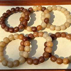 鬼工乾磨菩提根手串風化老種菩提根カード14大サイズミャンマー老料文遊び仏珠直
