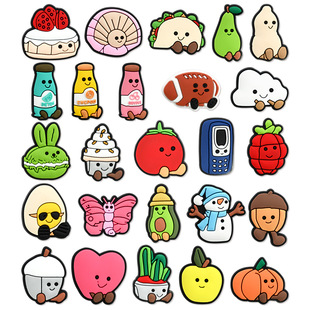 Cross-border New Cute Doll Series Shoes Flower Shoes Buckle Hole Shoes DIY Accessories Cartoon Shoes Accessories