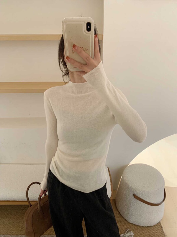 100% メリノウール多用途セーターニットボトムシャツカシミヤ女性の梳毛ウールセーターニットセータートップ|undefined