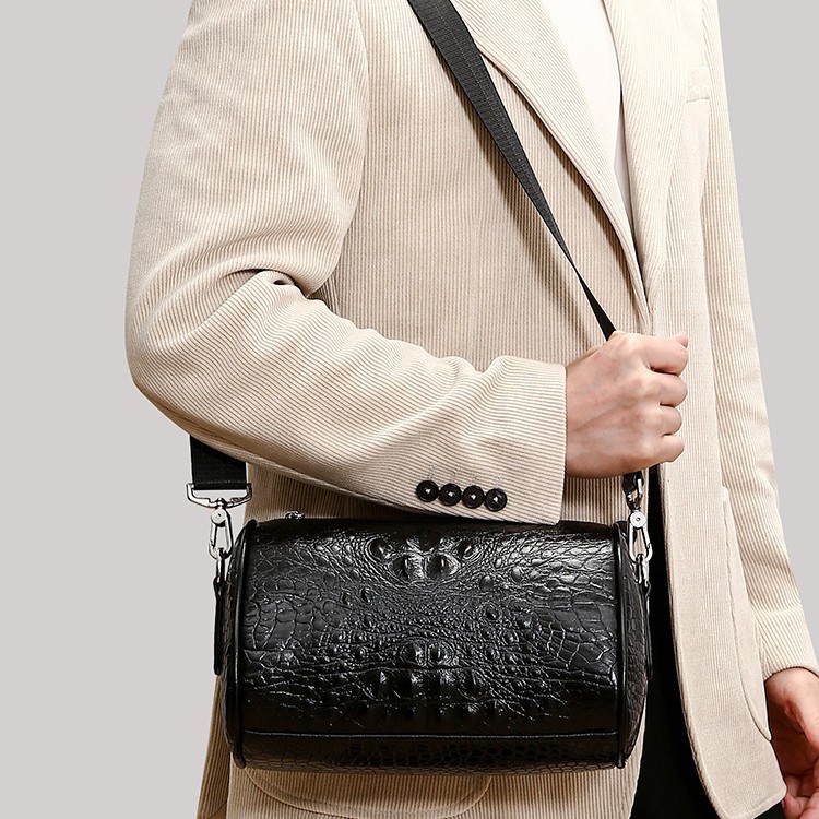 Men's Fashion Business Handbag Crocodile Pattern Shoulder Bag Briefcase Computer Gift Crossbody Bag_voghion.com