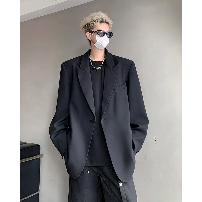 British Yuppie Suit Men's Autumn Cold Style Retro Trendy Brand Yuppie Shuai Fried Street Light Mature Style Suit Jacket British Yuppie Suit Men's Autumn Cold Style Retro Trendy Brand Yuppie Shuai Fried Street Light Mature Style Suit Jacket