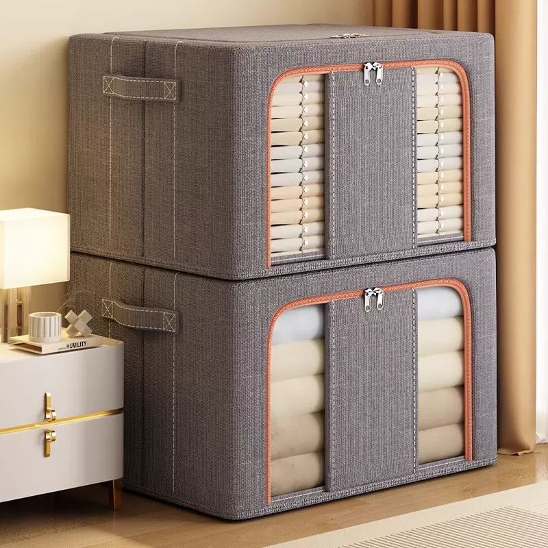衣物收纳箱大容量超大家用装衣服整理盒神器布艺棉麻可折叠储物袋
