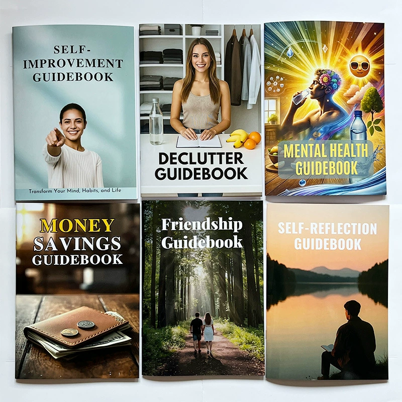 Cross-border новый продукт DECLUTTER GUIDEBOOK 6 пособий по психическому здоровью, планы саморефлексии, готов к продаже