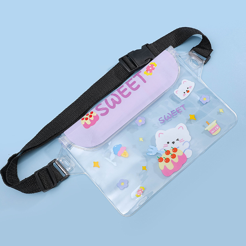 Bolsa impermeable para teléfonos móviles lindos sellos al aire libre de gran capacidad de barrera de agua portátil se puede nadar y rafting pantalla táctil