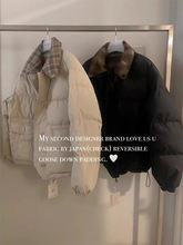 现货2023冬季新款韩国东大门休闲翻领两面穿设计羽绒服外套女上衣