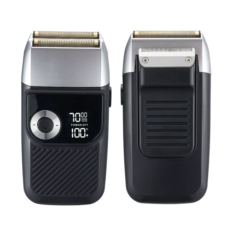 Новая модель двойного электрического бритвенного станка, USB-индикатор, моющаяся водой, для стрижки наголо, маслостойкая головка, белое устройство