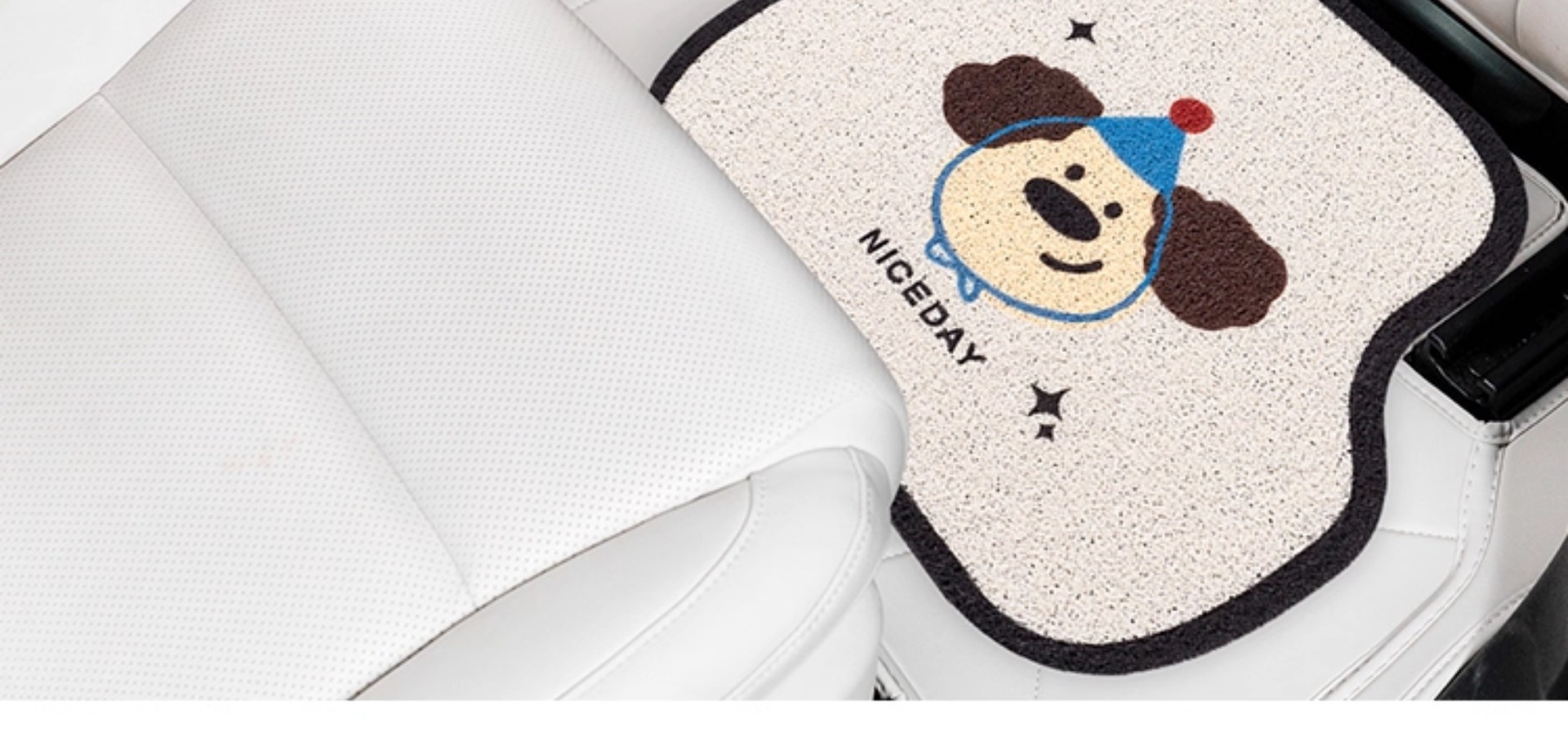 Car Floor Mats, Cute Cartoon Floor Mats, Stain-Resistant, Easy to Clean, Non-Slip, Universal Car Decoration Supplies