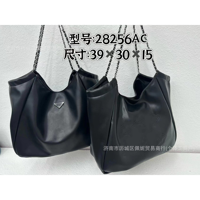 Cross-Border Fashion Handbag, Casual Versatile Large-Capacity Chanel-Style Vintage Shoulder Bag, Underarm Bag, Tote Bag