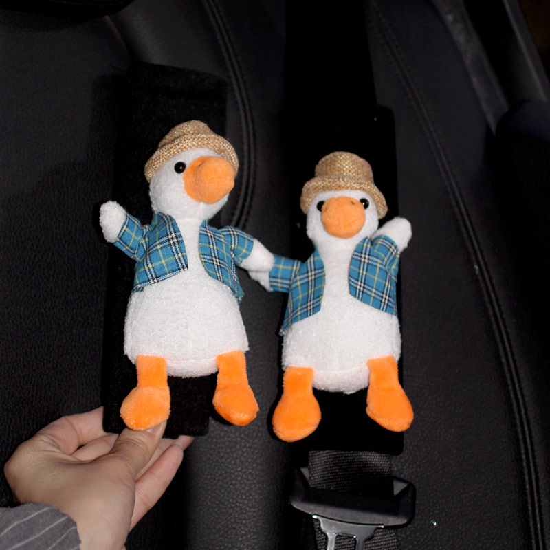 Cartoon Car Seat Belt Shoulder Protector, High-End, Cute, Plush, Anti-Strangle, Soft Car Decorative Shoulder Protector