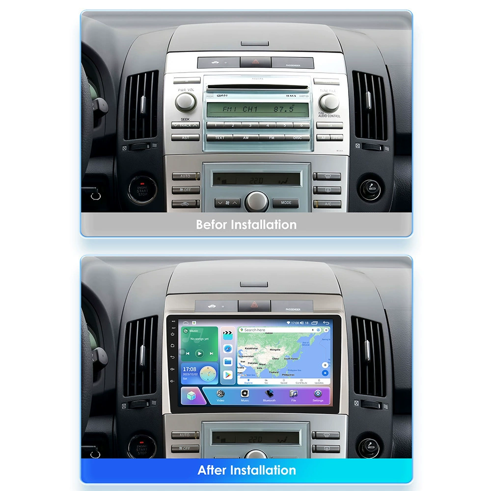 9-inch Android smart display central control modified GPS navigator suitable for 04-09 Toyota Verso