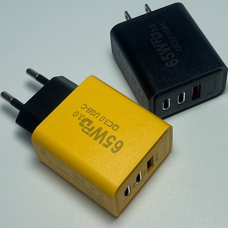 Cross-border 65W multi-port US standard charger 1A+2C ports European standard charging head multi-port UK standard charger C542 model