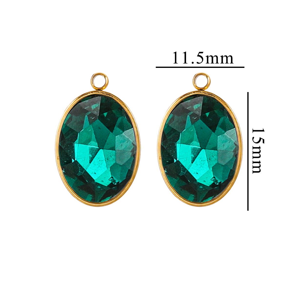 Joyas hechas a mano de bricolaje transfronterizas accesorios de acero inoxidable colgante collar de cristal ovalado pendiente colgante colgante