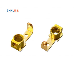 Precision Stamping Parts for One-Open Five-Hole Socket, Phosphor Copper/Brass Riveting Accessories, Including Iron Buckle