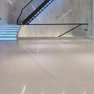 Factory cast-in-place epoxy terrazzo hotel airport no splicing epoxy grinding stone ground construction seamless no cracking