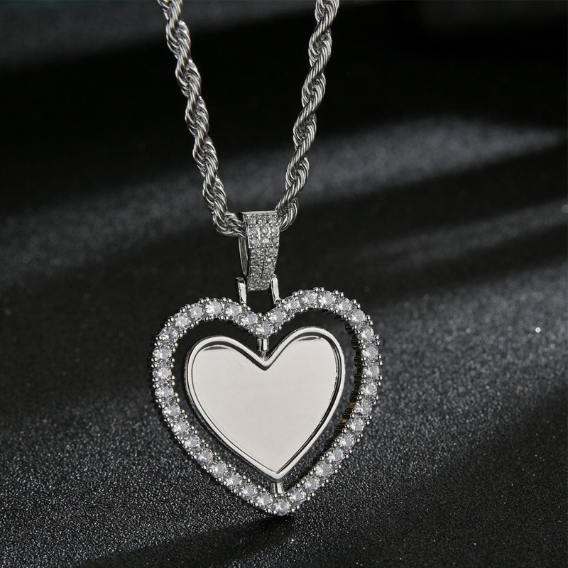 Vente En Gros Bijoux Collier En Cuivre Coeur Tournant Nihaojewelry display picture 8