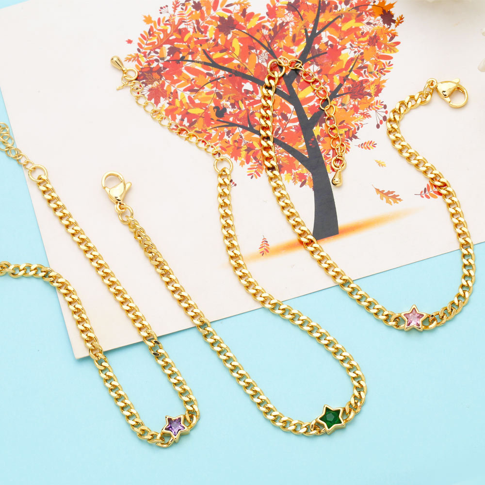 Fashion Star Copper Plating Inlay Zircon Bracelets 1 Piece