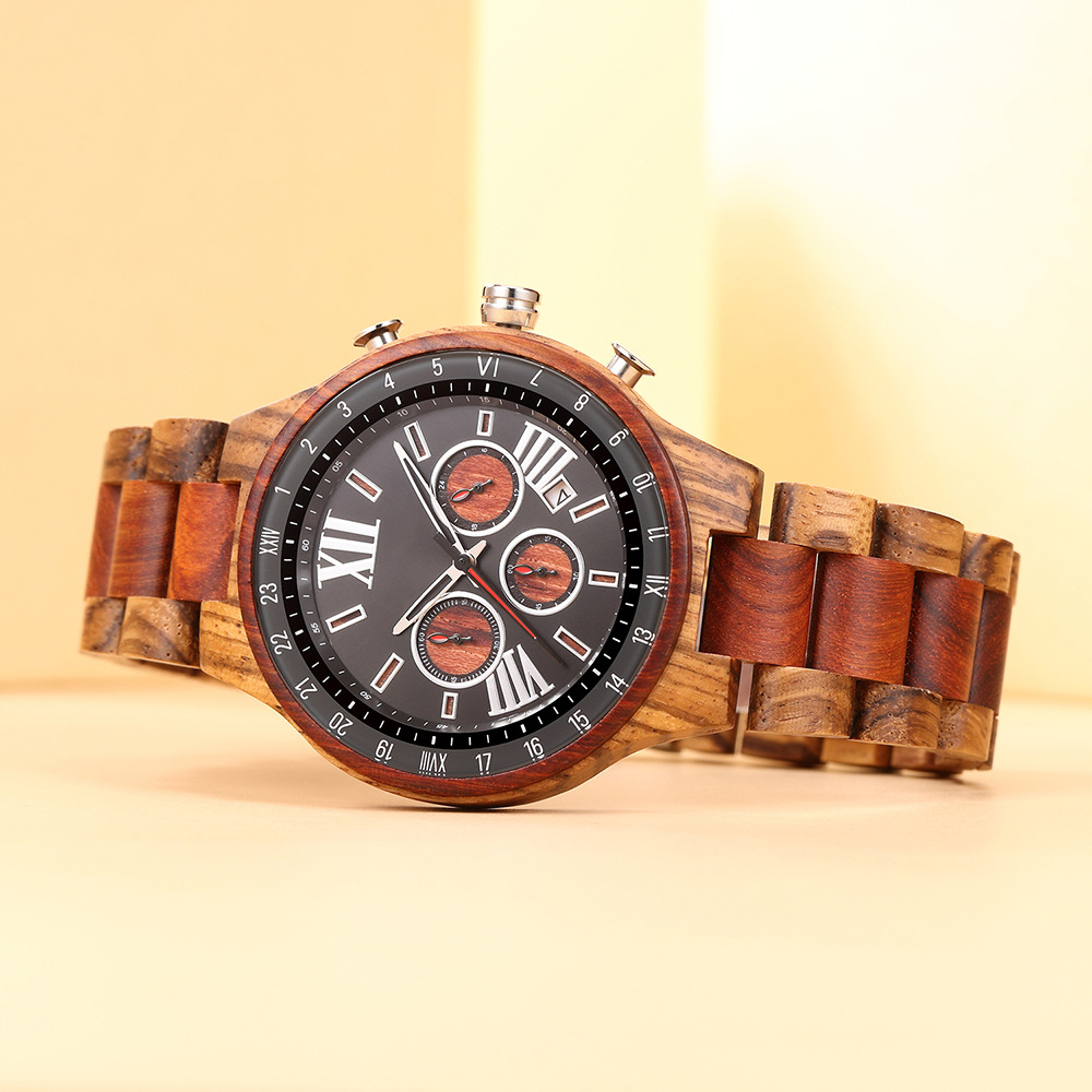 wooden quartz fashionable retro universal watch