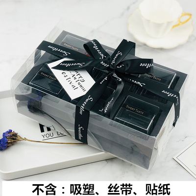 Caja de embalaje de pastel de luna transparente, 4 cápsulas, 6 cápsulas, caja de regalo, bolsa de regalo, caja de embalaje de huevo a medida, piel de hielo, luna