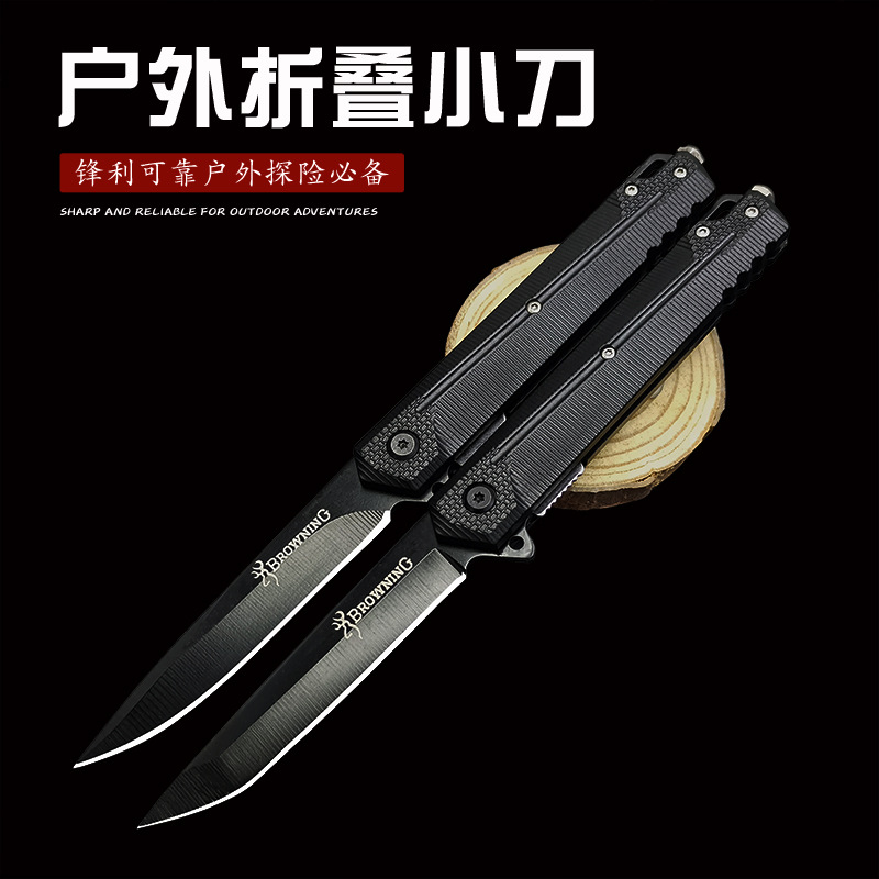 厂家直销不锈钢折叠刀折刀户外刀具野营便携求生刀高硬度战术小刀