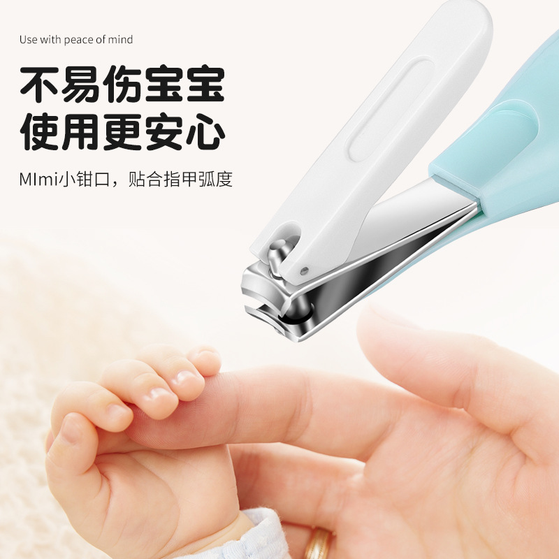 Cortaúñas para bebés de acero inoxidable con diseño seguro anti pellizco para recién nacidos, herramienta de cuidado, mayorista