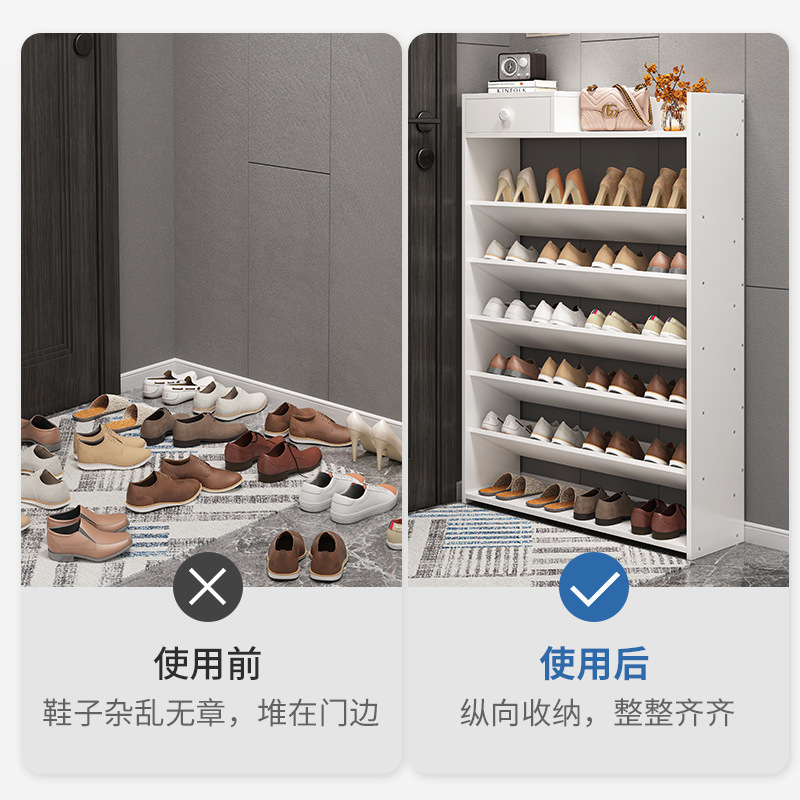Estante de zapatos estrecho y simple porta armario de zapatos estante de almacenamiento doméstico multicapa de gran capacidad armario de zapatos de almacenamiento económico